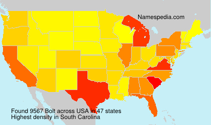 Surname Bolt in USA