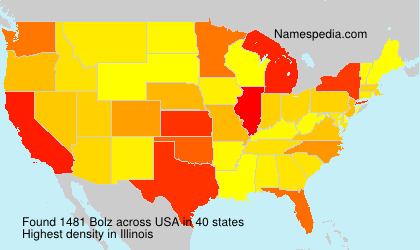 Surname Bolz in USA