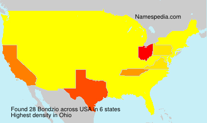 Surname Bondzio in USA