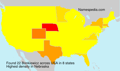 Surname Bonkiewicz in USA