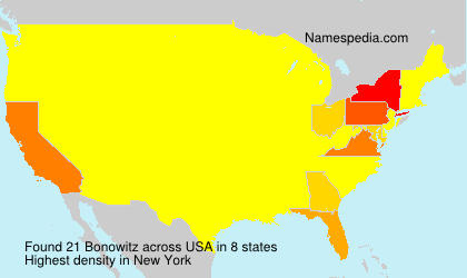 Surname Bonowitz in USA