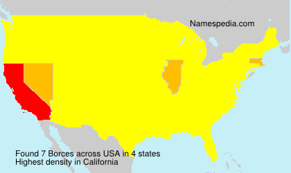 Surname Borces in USA