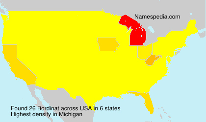 Surname Bordinat in USA