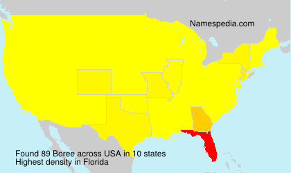 Surname Boree in USA