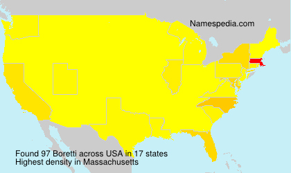 Surname Boretti in USA