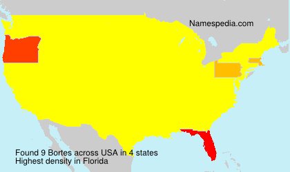 Surname Bortes in USA