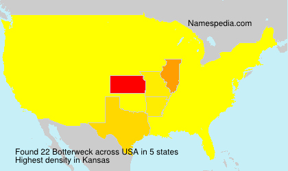 Surname Botterweck in USA