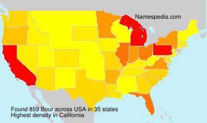 Surname Bour in USA