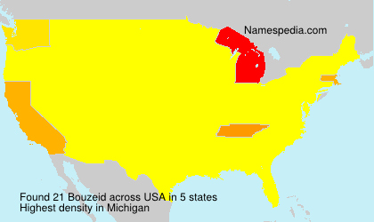 Surname Bouzeid in USA