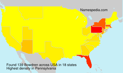 Surname Bowdren in USA