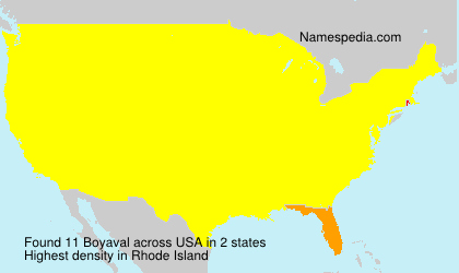 Surname Boyaval in USA