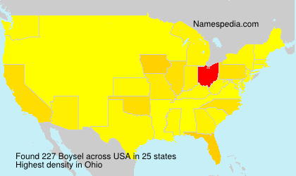 Surname Boysel in USA