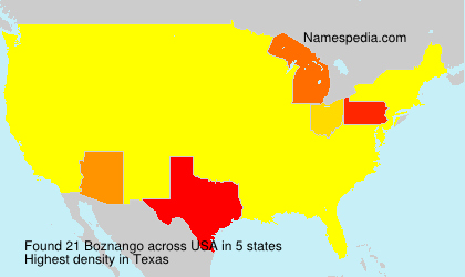 Surname Boznango in USA
