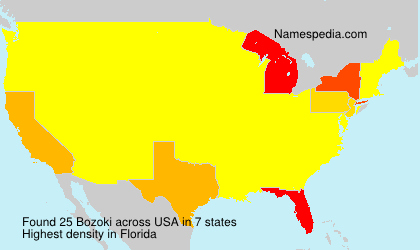 Surname Bozoki in USA