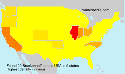 Surname Brackenhoff in USA