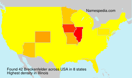 Surname Breckenfelder in USA