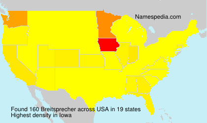 Surname Breitsprecher in USA