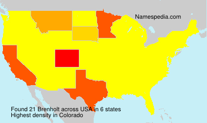 Surname Brenholt in USA