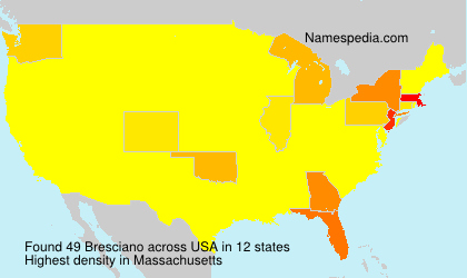 Surname Bresciano in USA