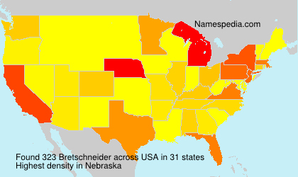 Surname Bretschneider in USA