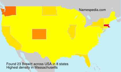 Surname Brewitt in USA