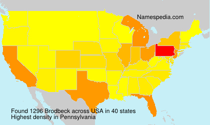 Surname Brodbeck in USA