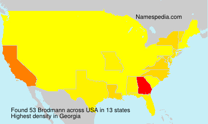 Surname Brodmann in USA