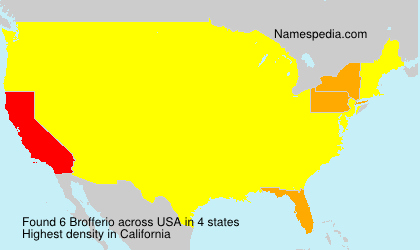 Surname Brofferio in USA