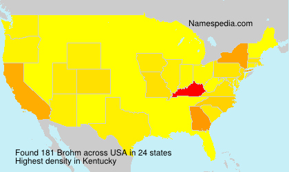 Surname Brohm in USA