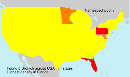 Surname Bronich in USA
