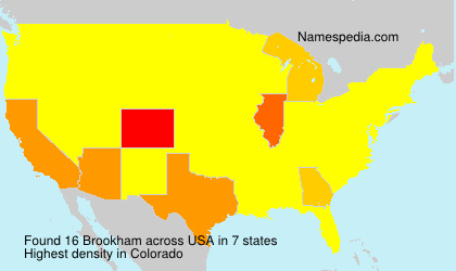 Surname Brookham in USA