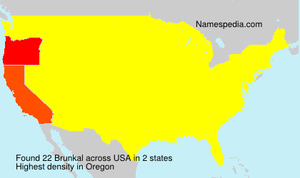 Surname Brunkal in USA