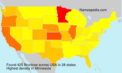 Surname Brunkow in USA