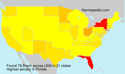 Surname Brych in USA