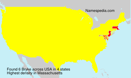 Surname Bryke in USA