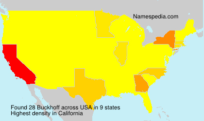 Surname Buckhoff in USA