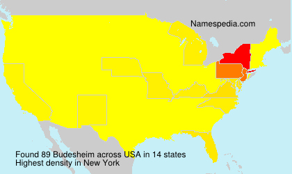 Surname Budesheim in USA