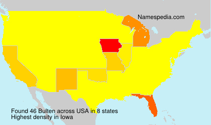 Surname Bulten in USA
