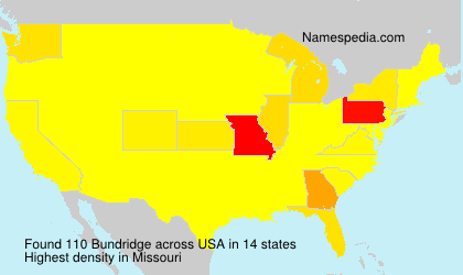 Surname Bundridge in USA