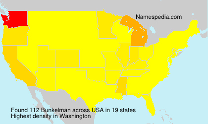 Surname Bunkelman in USA