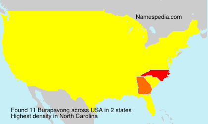 Surname Burapavong in USA