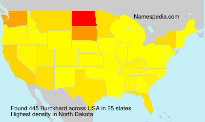 Surname Burckhard in USA