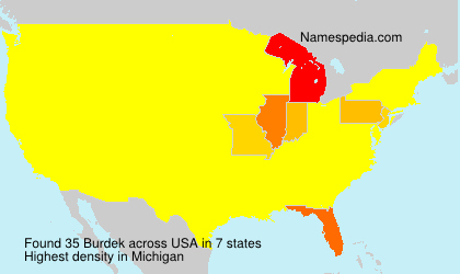 Surname Burdek in USA