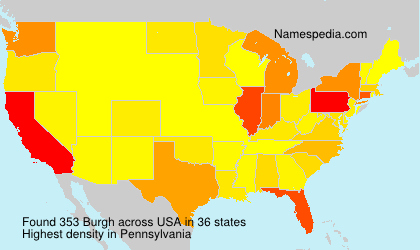 Surname Burgh in USA
