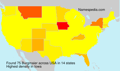 Surname Burgmaier in USA