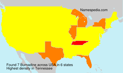 Surname Burnadine in USA