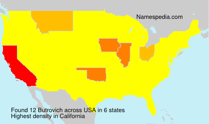Surname Butrovich in USA