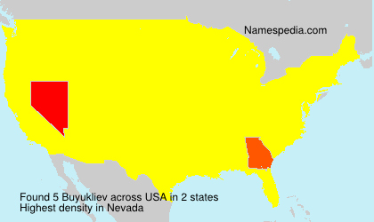 Surname Buyukliev in USA