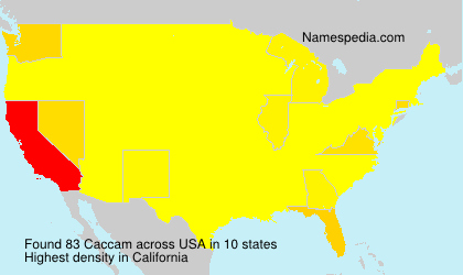 Surname Caccam in USA