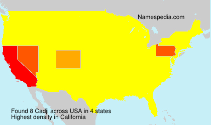 Surname Cadji in USA